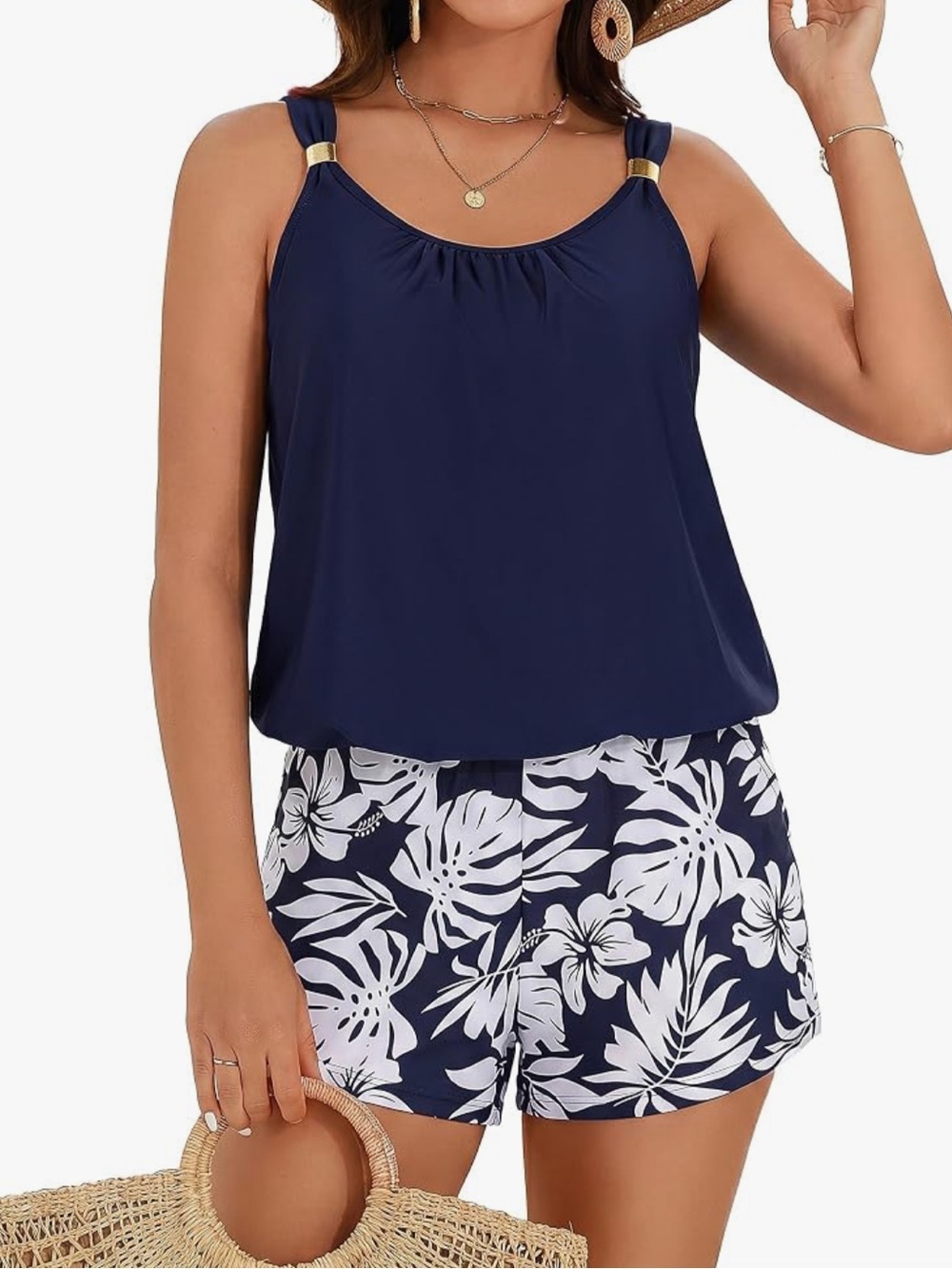 NWT Hanna Nikole Romper One Piece Swimsuits Short Boyleg Bathing Suit XL